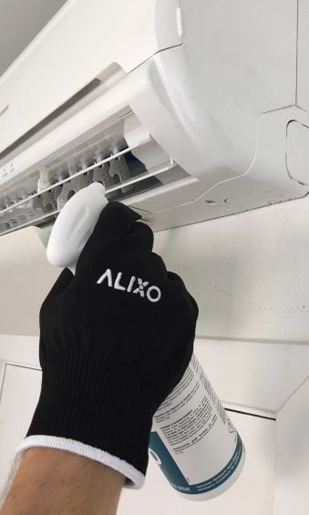 Air Alixo HVAC cleaning product being used